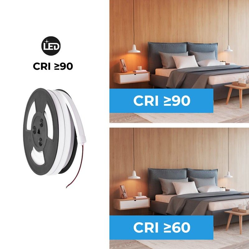 Neón LED flexible 24V DC - 10x18mm - 10 metros - Kit completo - 11W/m - IP67 - Curvatura lateral