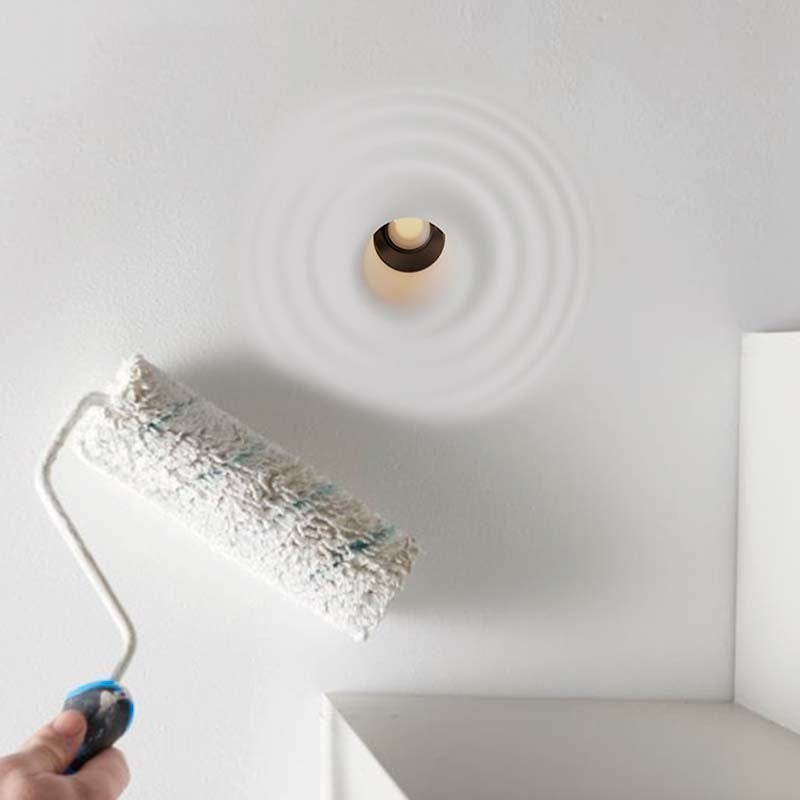 Luminaria de escayola con efecto onda trimless / integración - 20x20cm - GU10