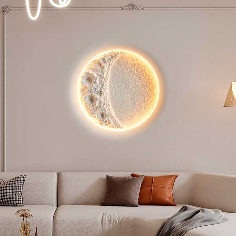 Lámpara integrable de escayola trimless en forma de luna "SIDEREUS" - 60x60cm - 17 W