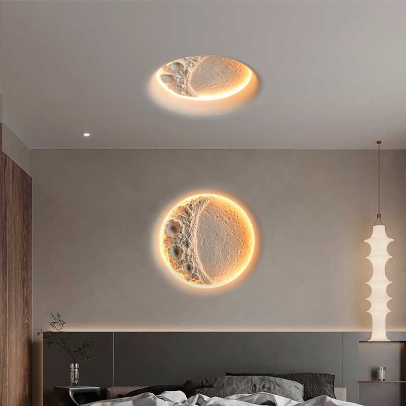 Lámpara integrable de escayola trimless en forma de luna "SIDEREUS" - 60x60cm - 17 W