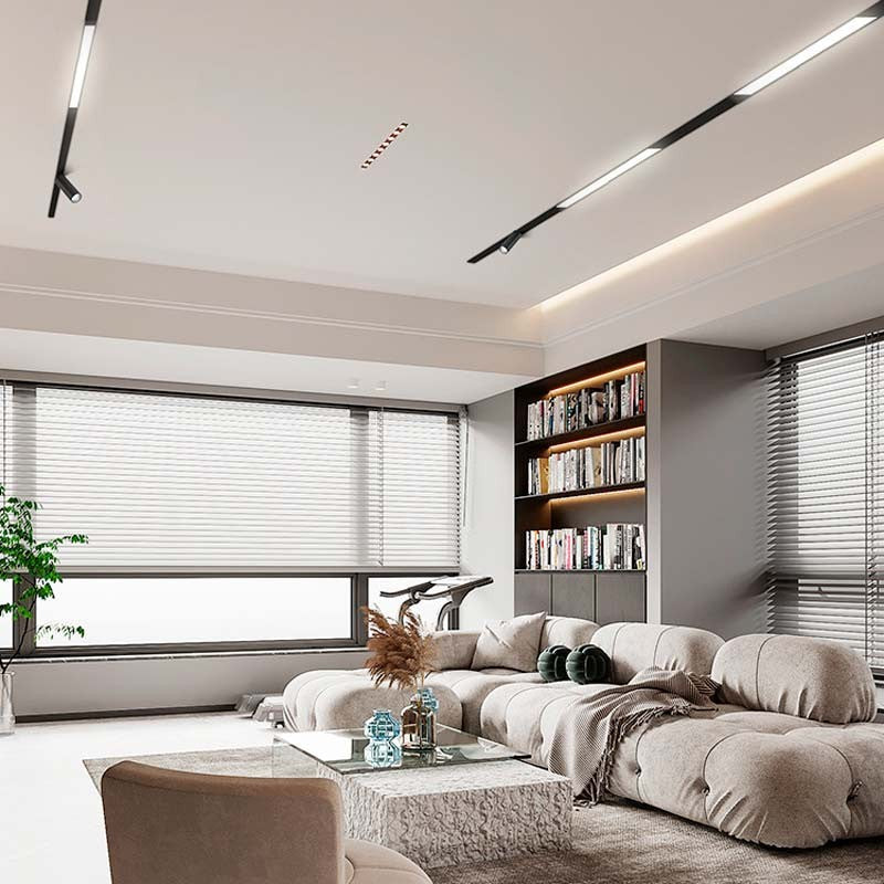 Luminaria lineal LED opal para carril magnético 48V - 20W