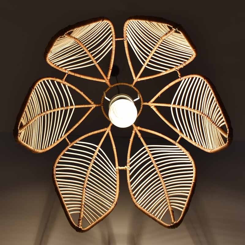 Lámpara colgante de ratán en forma de flor "BINTAN"