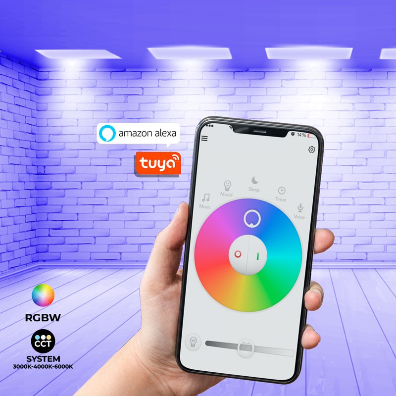 Panel LED WIFI SMART RGB / RGBW + CCT - 60x60 cm - 40W - IP40