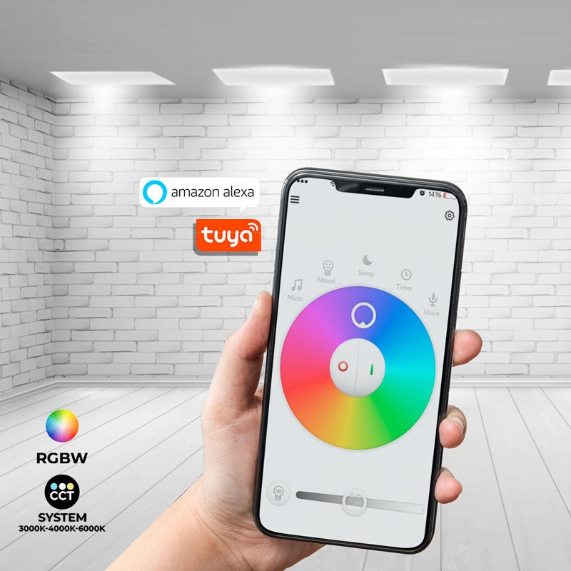 Panel LED WIFI SMART RGB / RGBW + CCT - 60x60 cm - 40W - IP40
