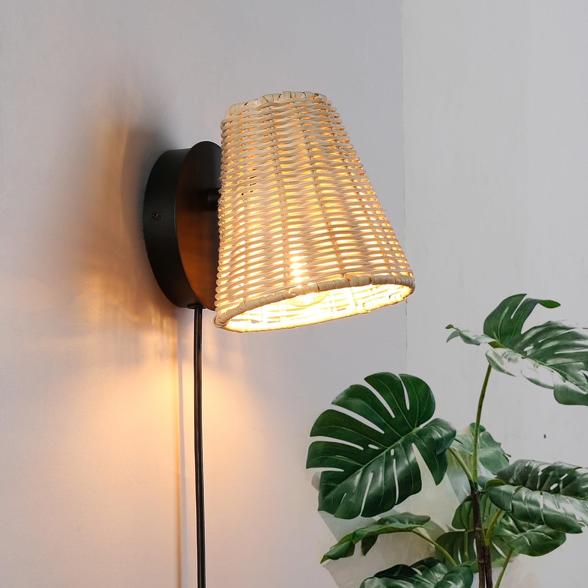 Aplique de pared de mimbre "BLIND"
