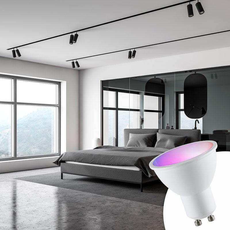 Bombilla LED GU10 RGBW inteligente - 5W - Con control remoto