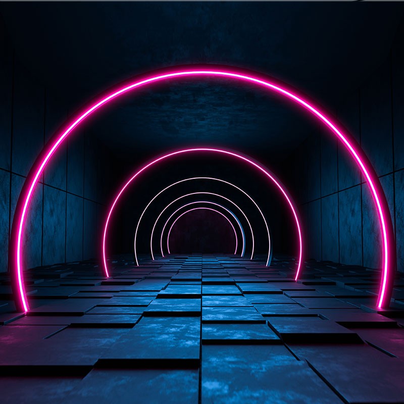 Neón LED flexible RGB 24V DC- 12X12mm - 10 metros - Kit completo - 11W/m - IP67 - Curvatura vertical