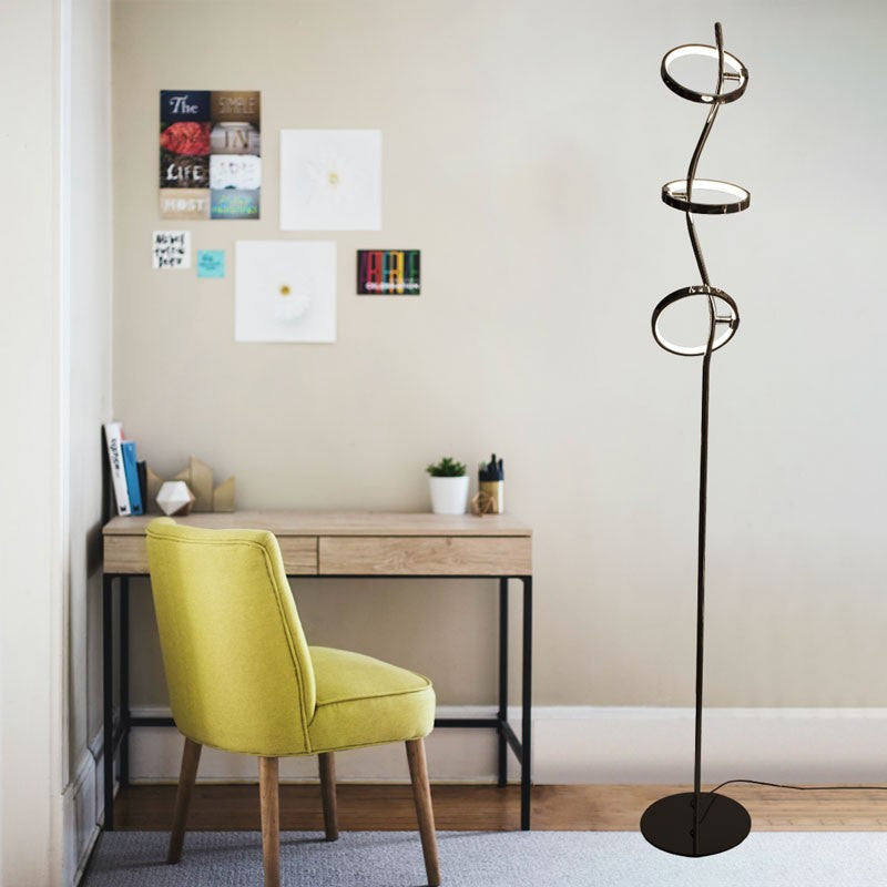 Lámpara de pie LED de aluminio "GARLAND HOLLYWOOD" - 15W - Luz cálida