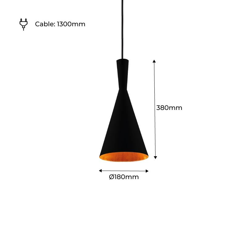 Lámpara colgante metal "Solvang"
