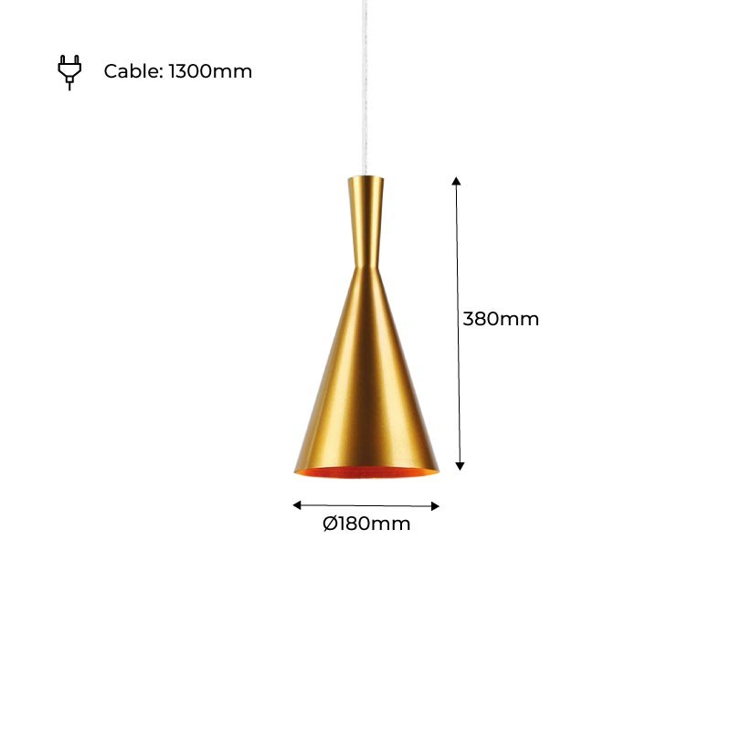 Lámpara colgante metal "Solvang"