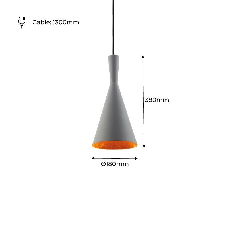 Lámpara colgante metal "Solvang"