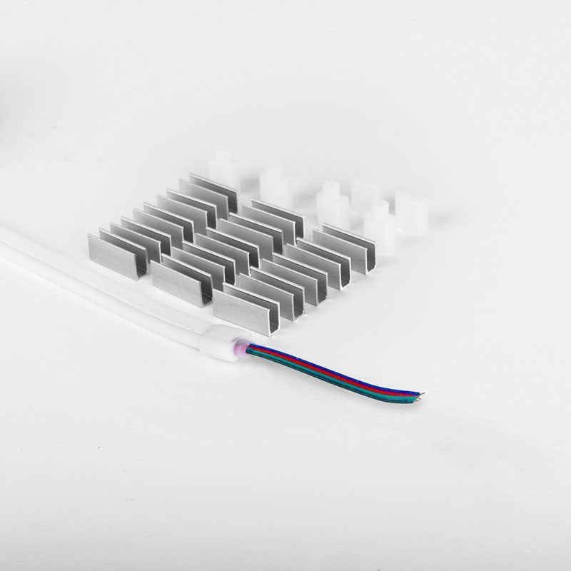 Neón LED flexible RGB 24V DC - 13X6mm - 5 metros - Kit completo - 11W/m - IP67 - Curvatura lateral