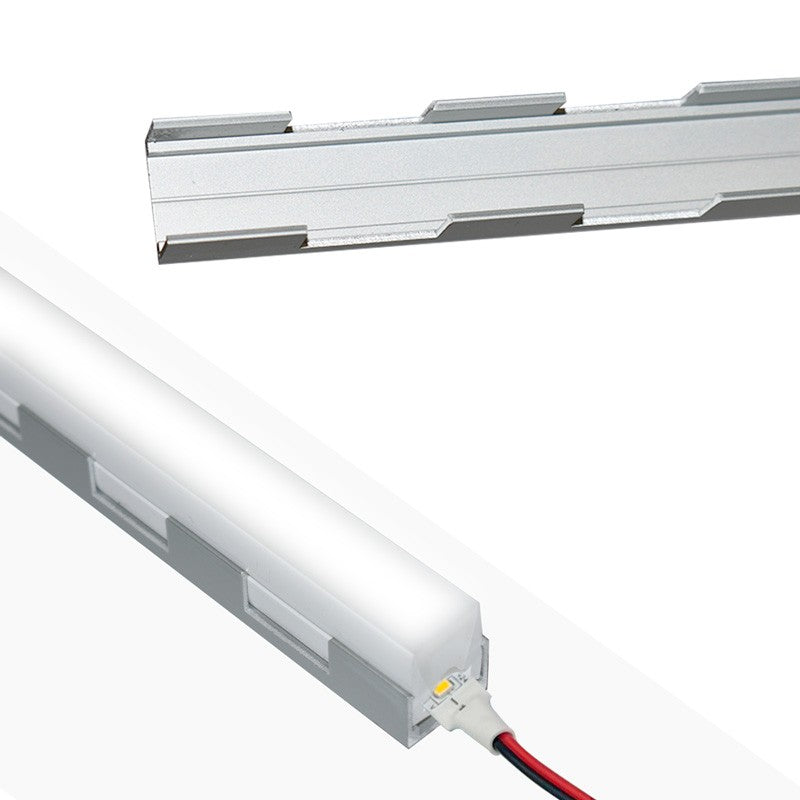 Perfil flexible de aluminio 16x10 mm para fundas de silicona - 2 metros