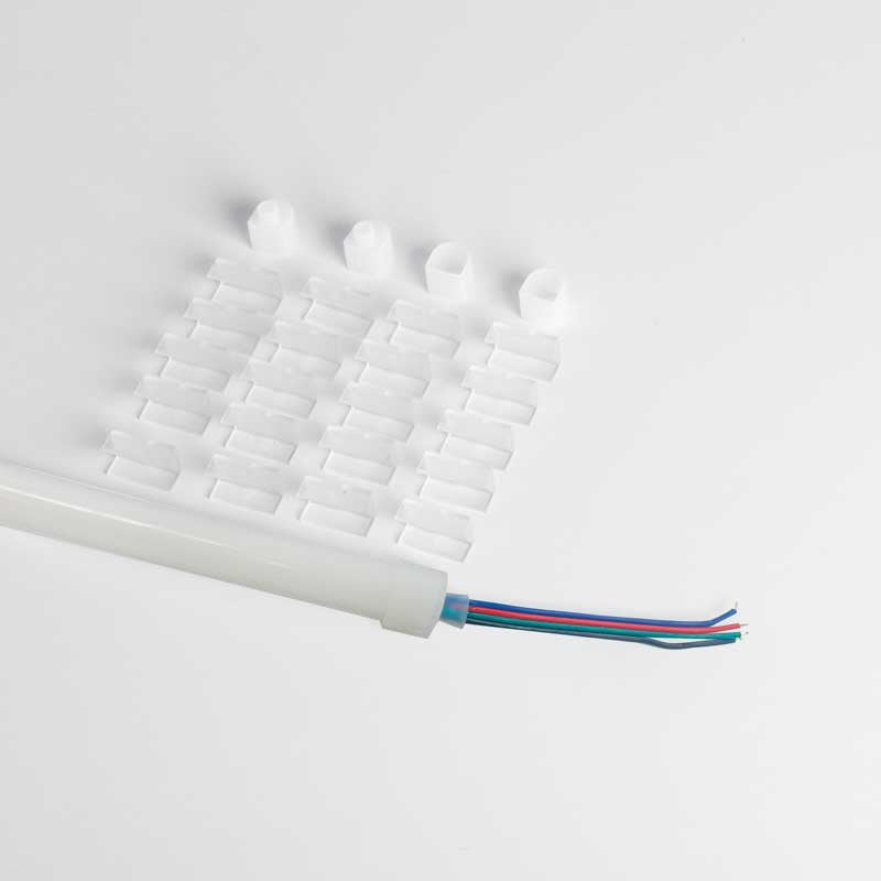 Neón LED flexible RGB 24V DC- 12X12mm - 10 metros - Kit completo - 11W/m - IP67 - Curvatura vertical