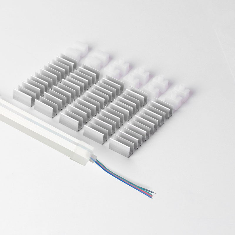 Neón LED flexible RGB 24V DC - 10X18mm - 10 metros - Kit completo - 11W/m - IP67 - Curvatura lateral