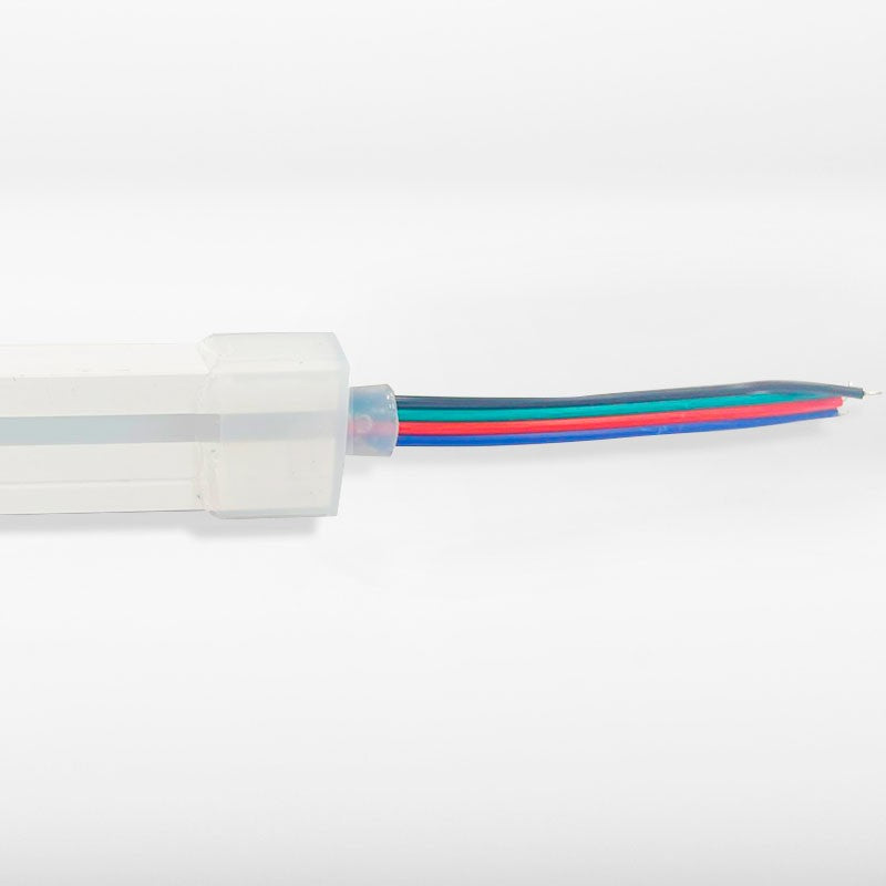 Neón LED flexible RGB 24V DC - 10X18mm - 10 metros - Kit completo - 11W/m - IP67 - Curvatura lateral