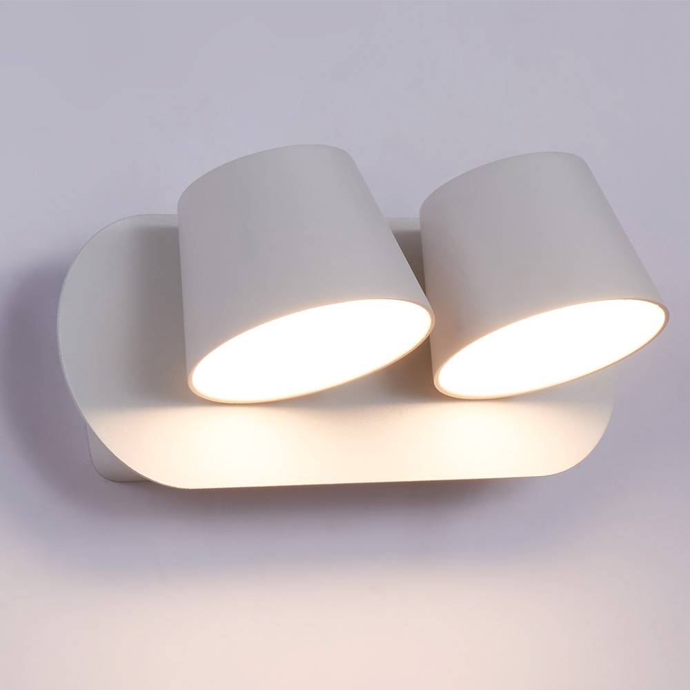 Aplique de pared LED doble "KOP-2" orientable 12W