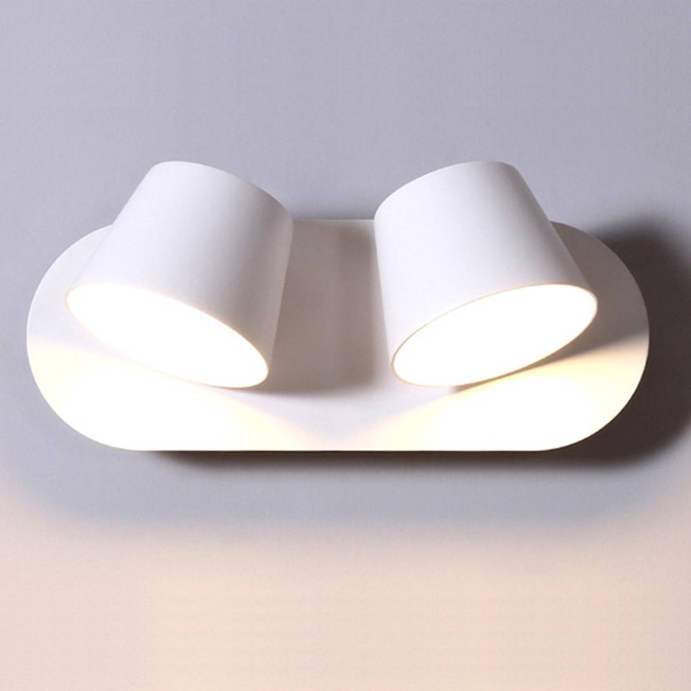 Aplique de pared LED doble "KOP-2" orientable 12W