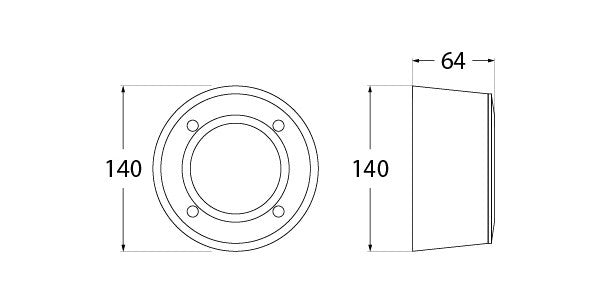 Baliza LED exterior superficie "EXTRALETI 100 - FUMAGALLI"- 3W