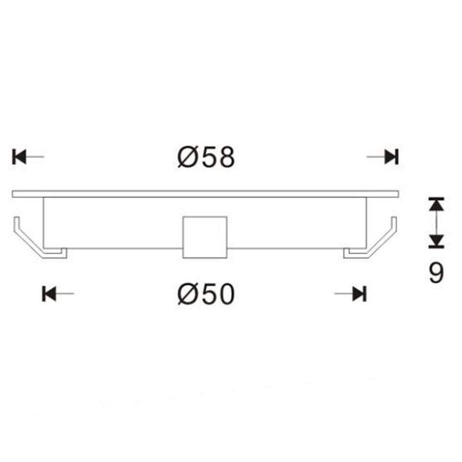 Kit 6 focos LED RGB empotrables en suelo Ø58x9mm 0,5W 12V-DC IP67