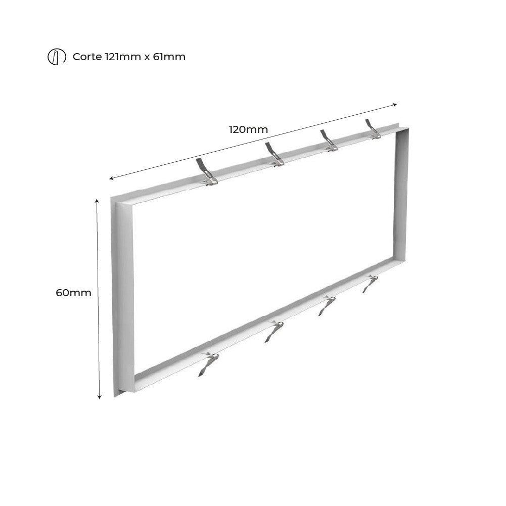 Kit Marco empotrable para Paneles LED 120x60