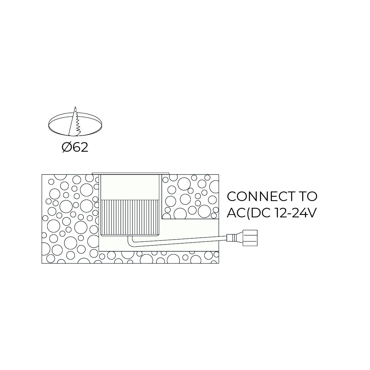 Foco LED empotrable en suelo - 10W - IP67 - Blanco Cálido