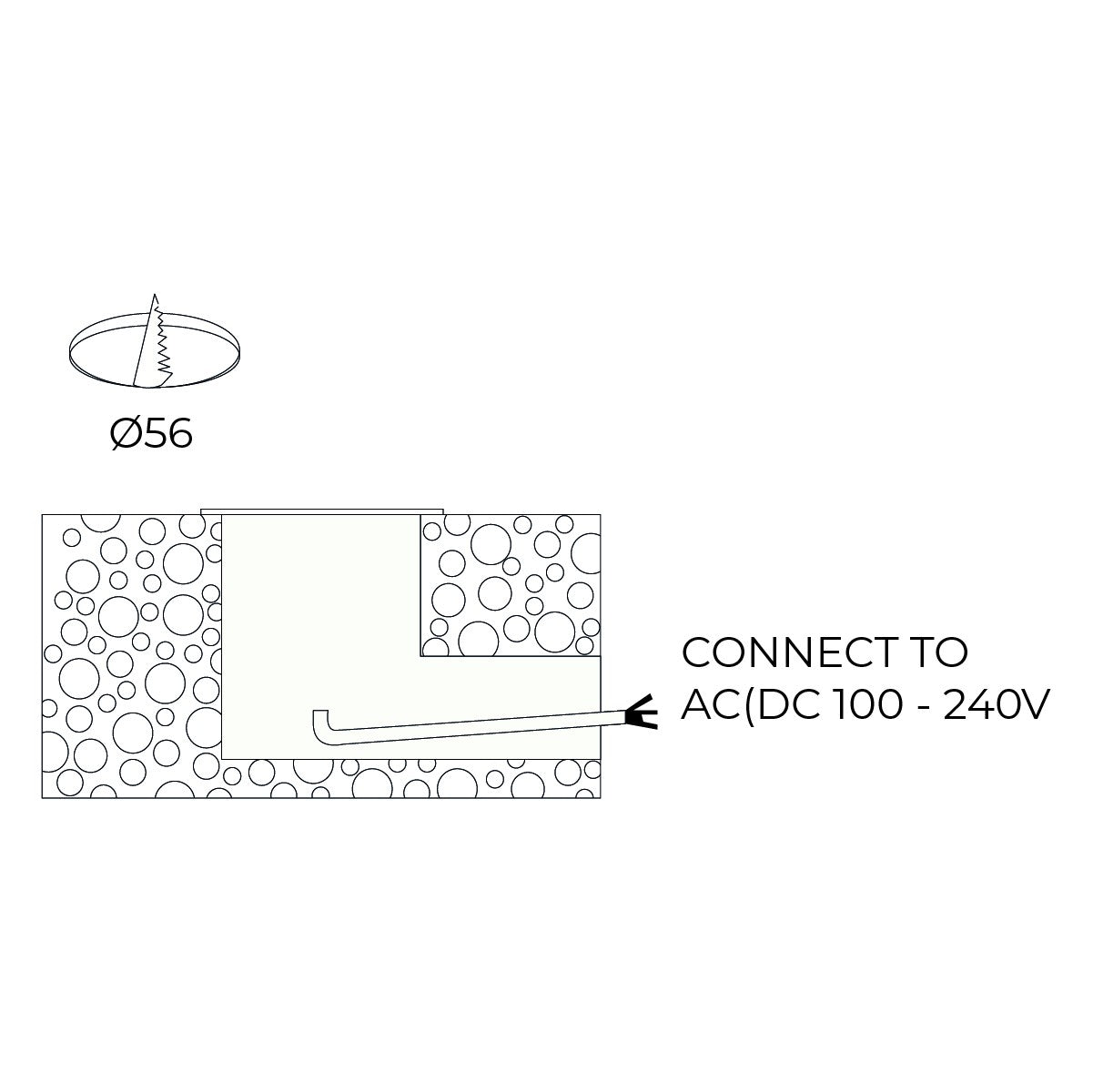 Foco LED empotrable suelo 4,5W 220V-AC IP67