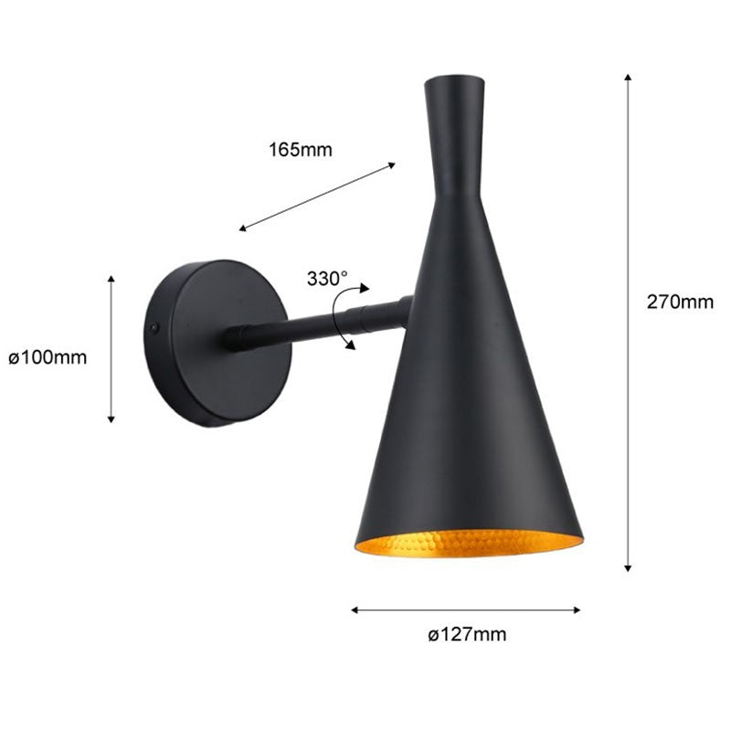 Aplique de pared interior orientable estilo nórdico
