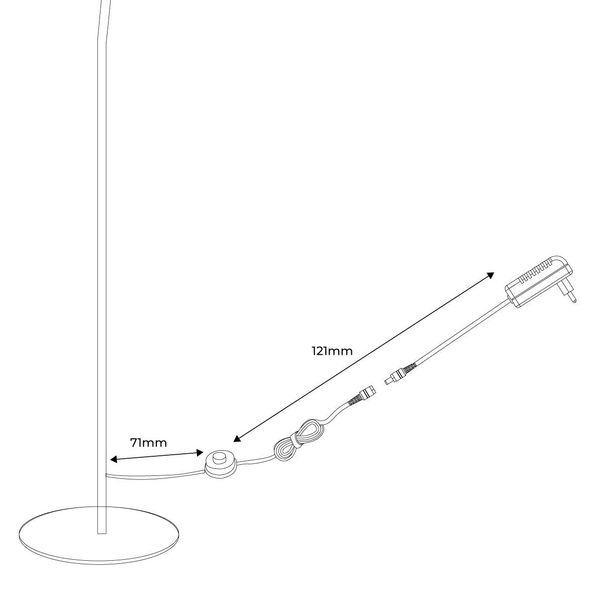 Lámpara de pie LED de aluminio "GARLAND HOLLYWOOD" - 15W - Luz cálida