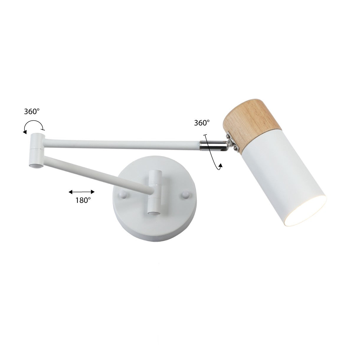 Aplique de pared nórdico extensible "LOGAN" - E27 G45