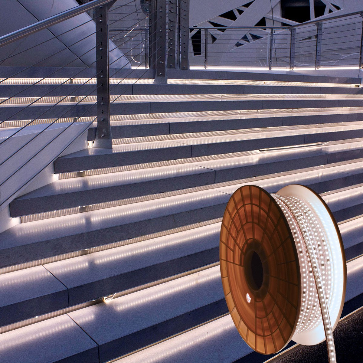 Tira LED 220V - 950W (6000xSMD2835) 12mm -  IP67 - Rollo 50 metros - Corte cada 10cm