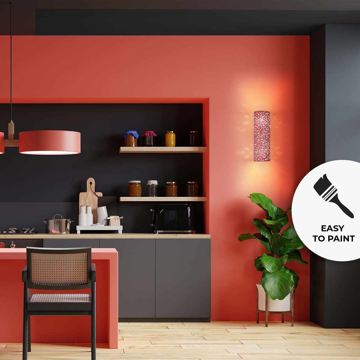 Aplique de pared bidireccional en escayola "COMB" - 2 x E14