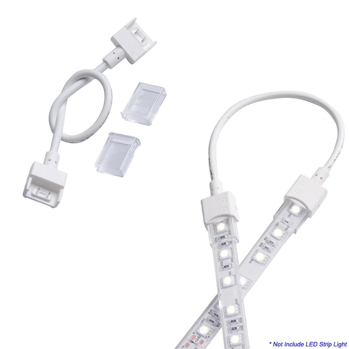 Conector tira LED estanco con cable - 2 pines - Tira 10 mm - IP68