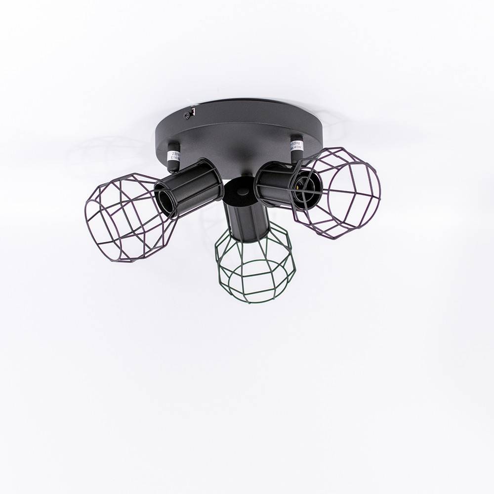 Lámpara de techo orientable jaula "AZOR-3" E14