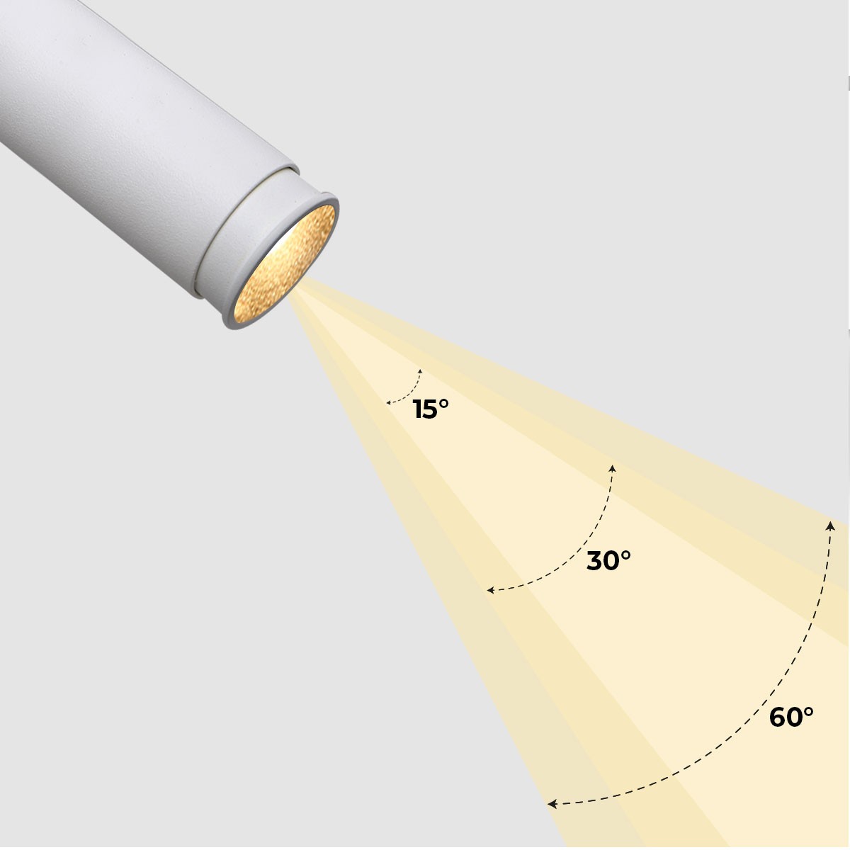 Foco LED empotrable orientable "ALAI" - Zoom - 200mm - 2800K - LED COB - chip Cree - 7W