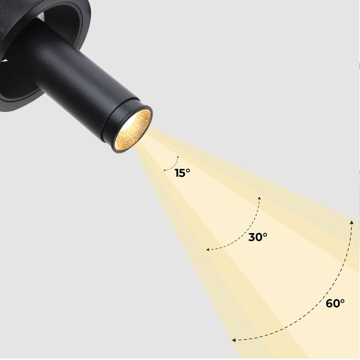 Foco LED empotrable orientable "ALAI" - Zoom - 100mm - 2800K - LED COB - chip Cree - 7W