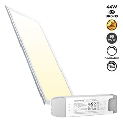 Panel LED empotrable 120X30cm - TRIAC regulable - 44W - UGR19 - IP40