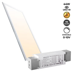 Panel LED empotrable 120X30cm - 0-10V regulable - 44W - UGR19 - IP40