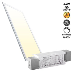 Panel LED empotrable 120X30cm - 0-10V regulable - 44W - UGR19 - IP40