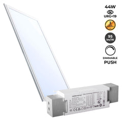 Panel LED empotrable 120X30cm - PUSH regulable - 44W - 3980lm - UGR19 - IP40