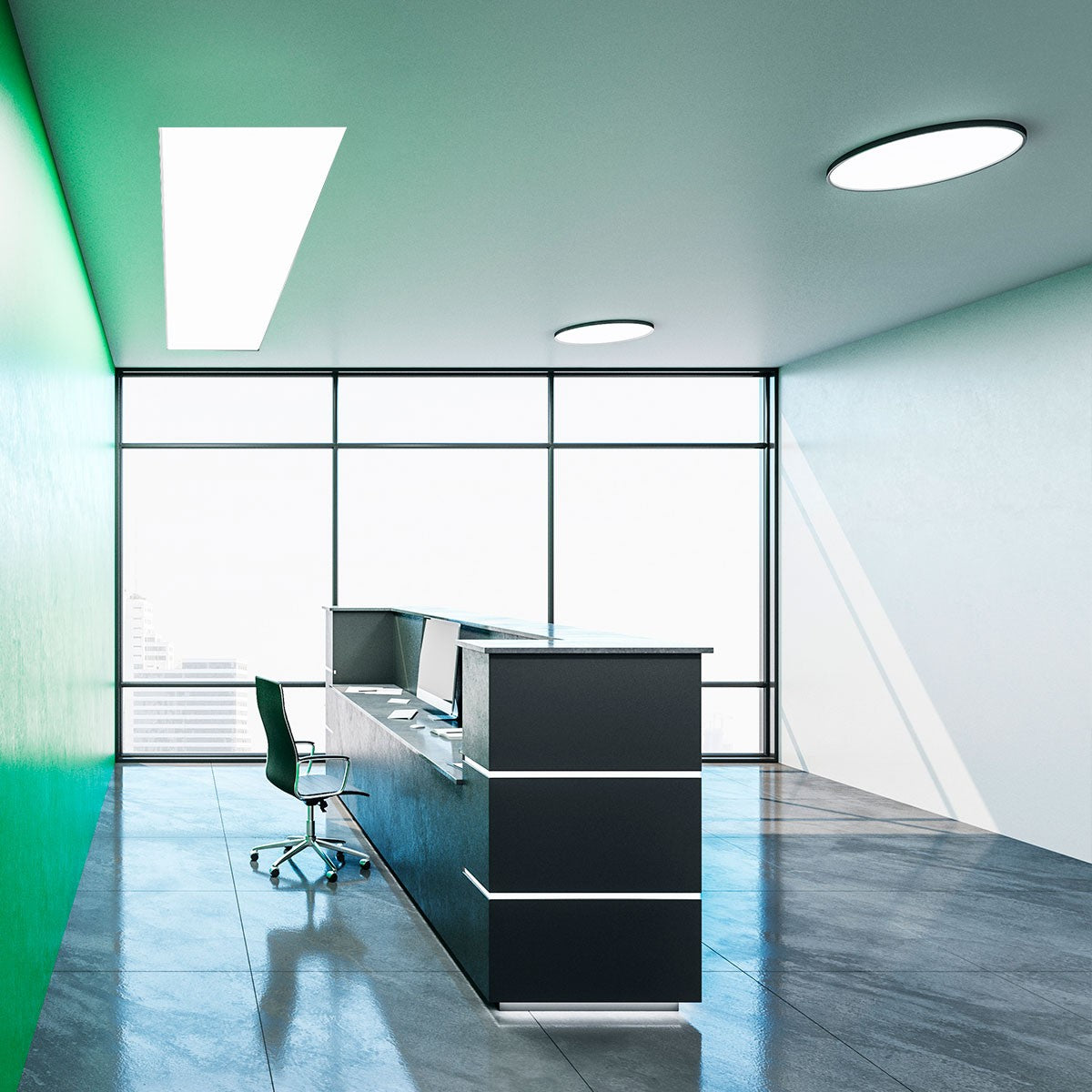 Panel LED slim 120X30 cm -  Driver Philips - 44W - UGR19 - IP40