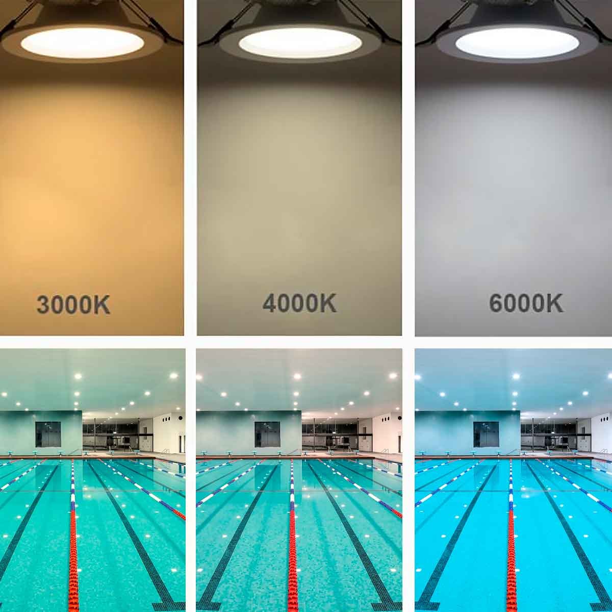 Downlight LED estanco empotrable - IP65 - 8W - Corte Ø 80-95mm