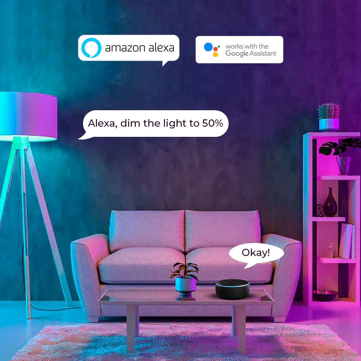 Bombilla inteligente Smart WIFI RGBWW E27 9W
