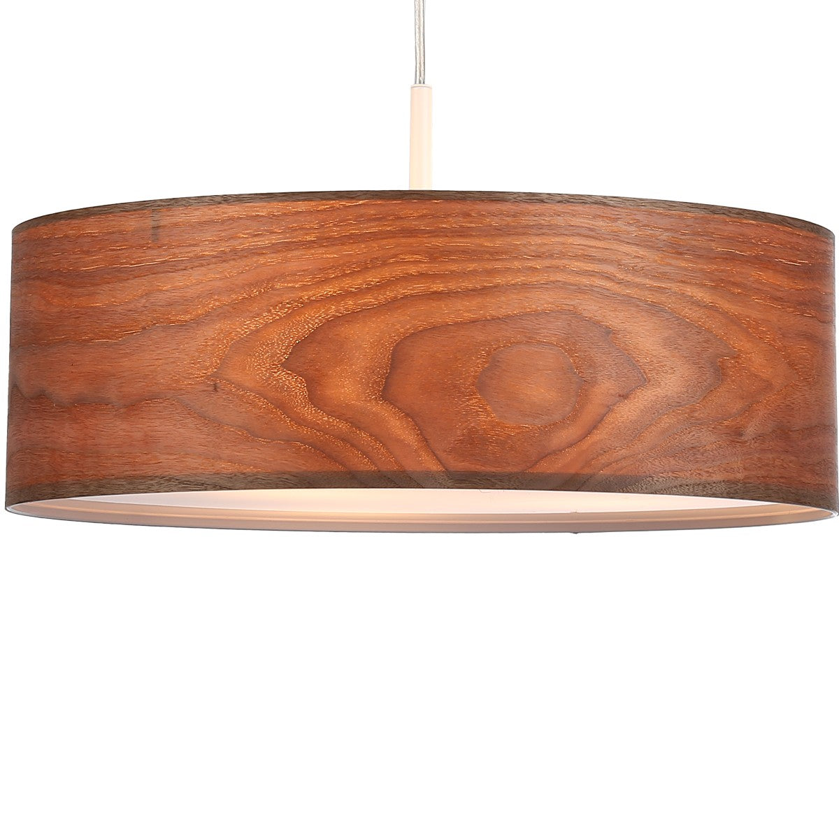 Lampara colgante con pantalla efecto madera "MATAGALLS" - 3xE27