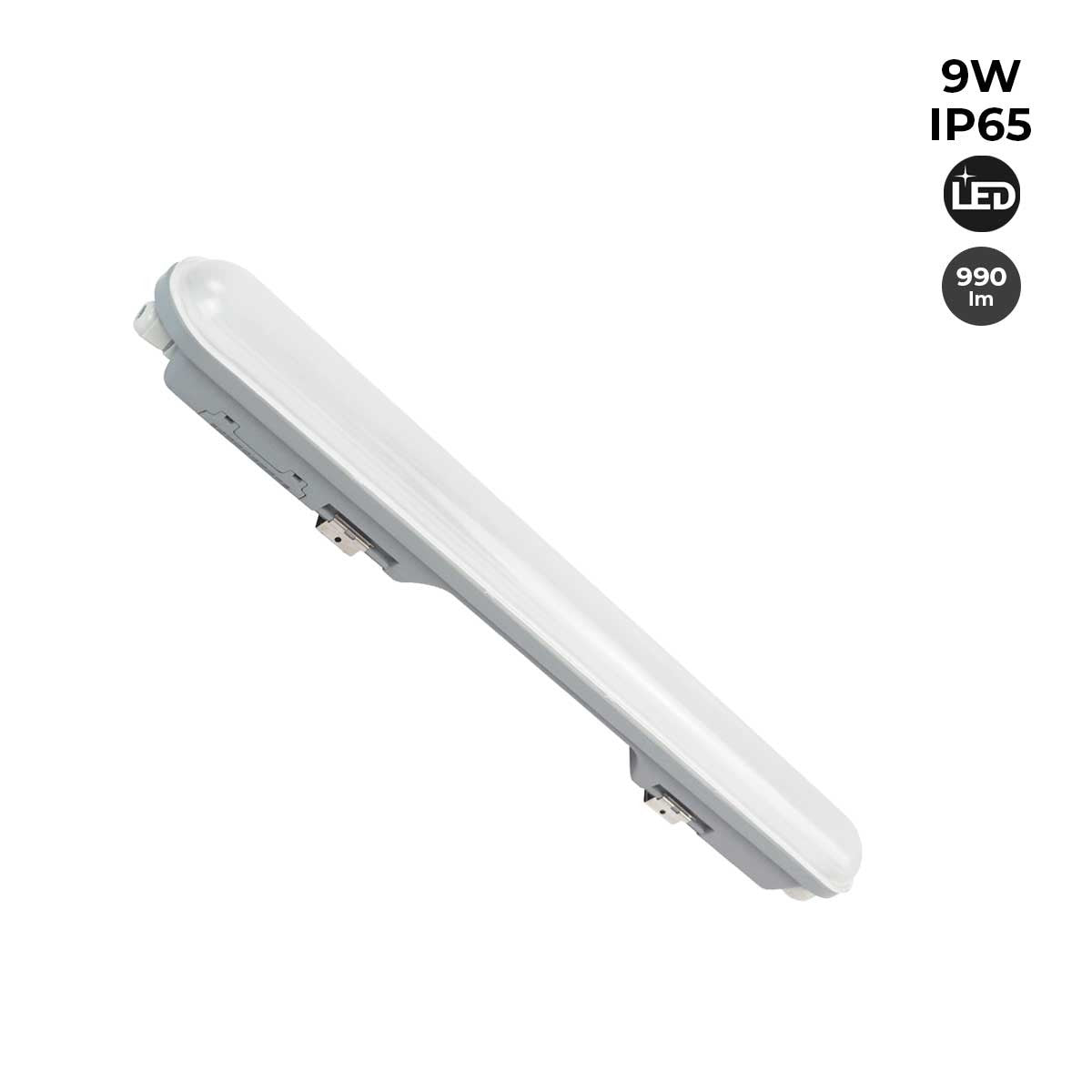 Pantalla estanca LED lineal enlazable 9W - 60cm - IP65 - 4000K