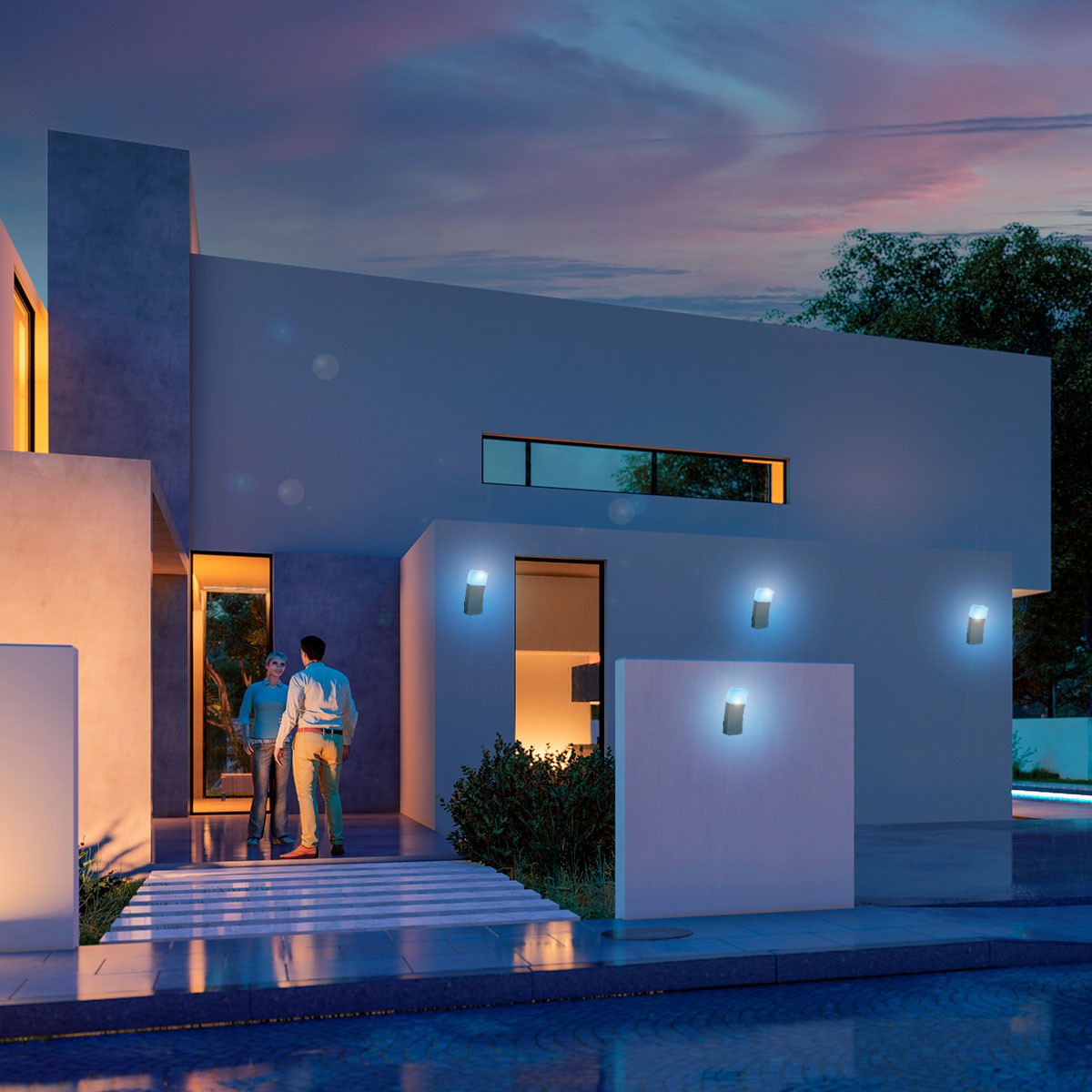 Aplique Exterior SMART WIFI RGBW CURVE WALL - LEDVANCE
