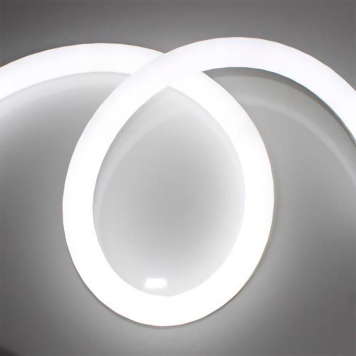 Neón LED flexible circular - 24V DC - Instalación sobre superficie - Ø20mm - 5 metros - 13W/m - Kit completo -  IP67
