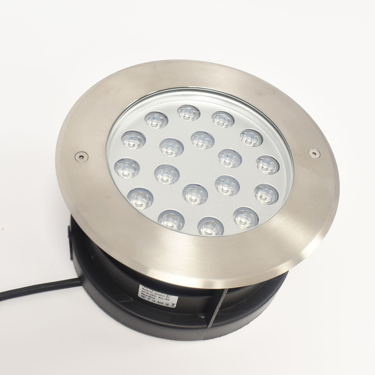 Baliza LED empotrable en suelo 18W - Blanco cálido - Ø21cm - IP67 - 220v