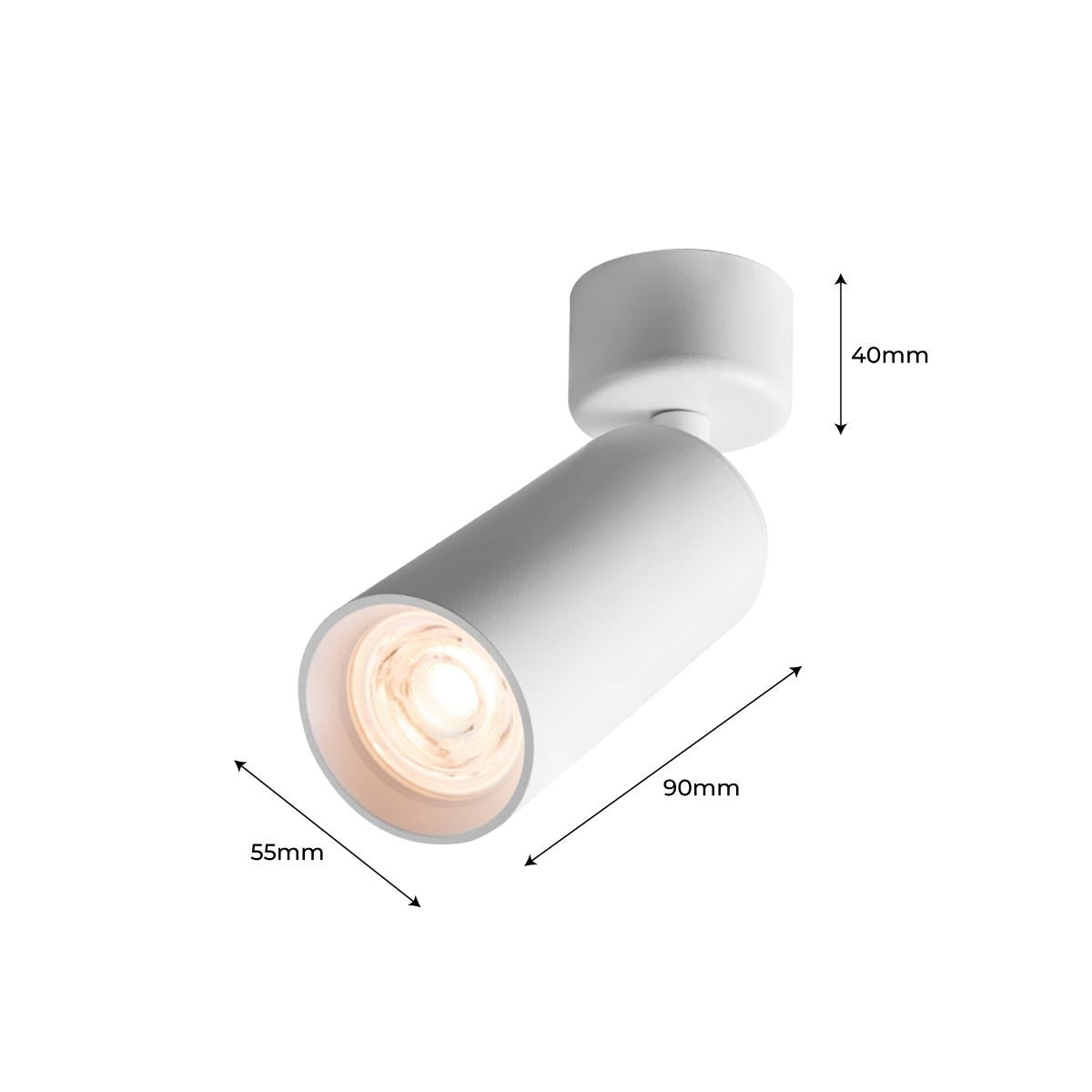 Aplique de pared y techo "TUB" - GU10 - Orientable 360º