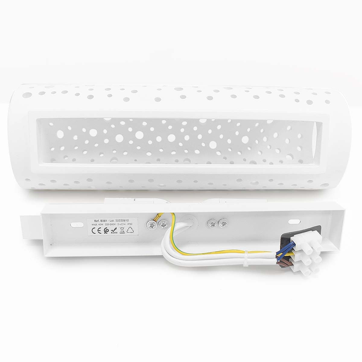 Aplique de pared bidireccional en escayola "COMB" - 2 x E14